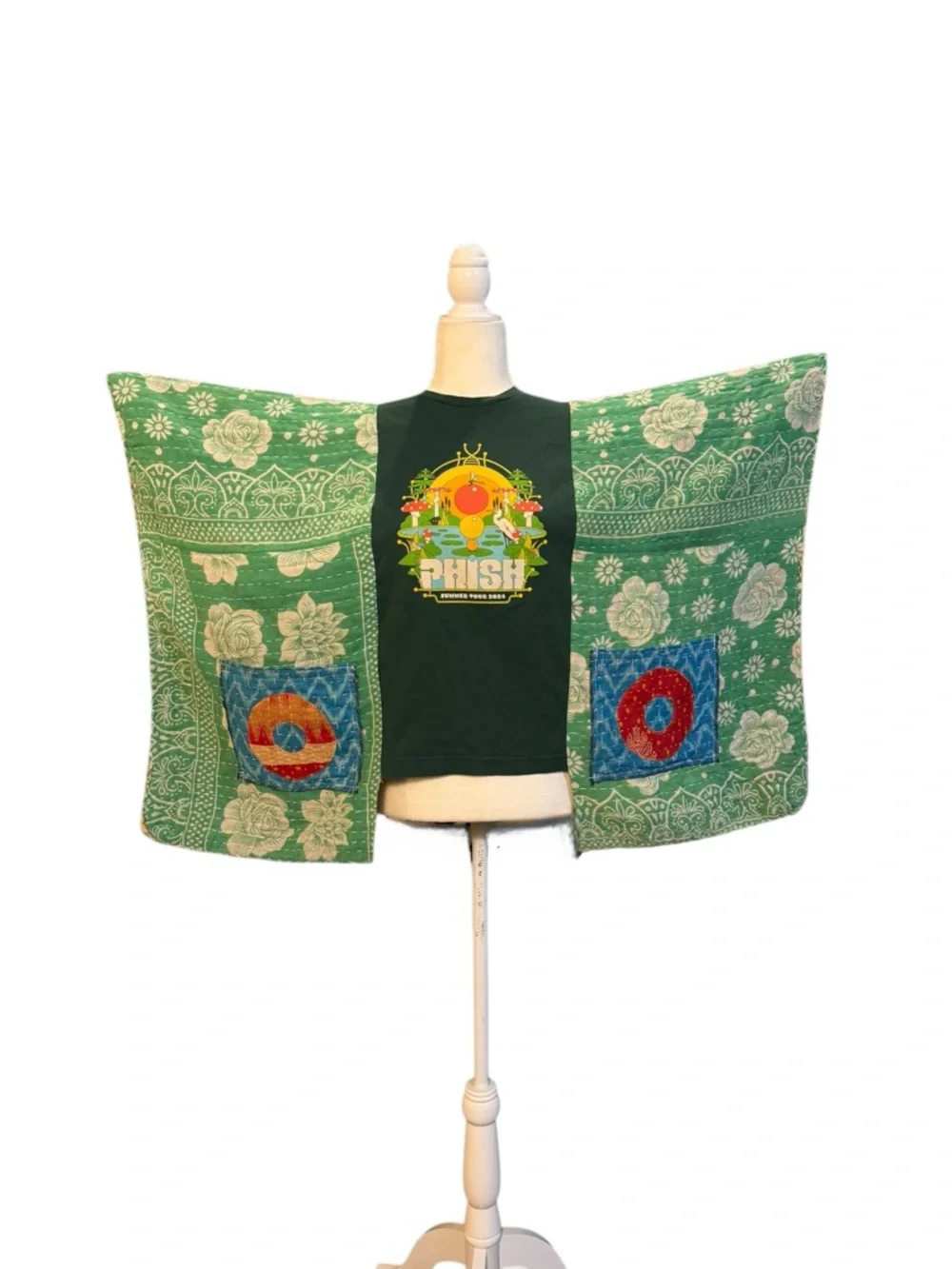 Handcrafted Upcycled PHISH Kantha Tunic NWT One Size - Picture 10 of 16